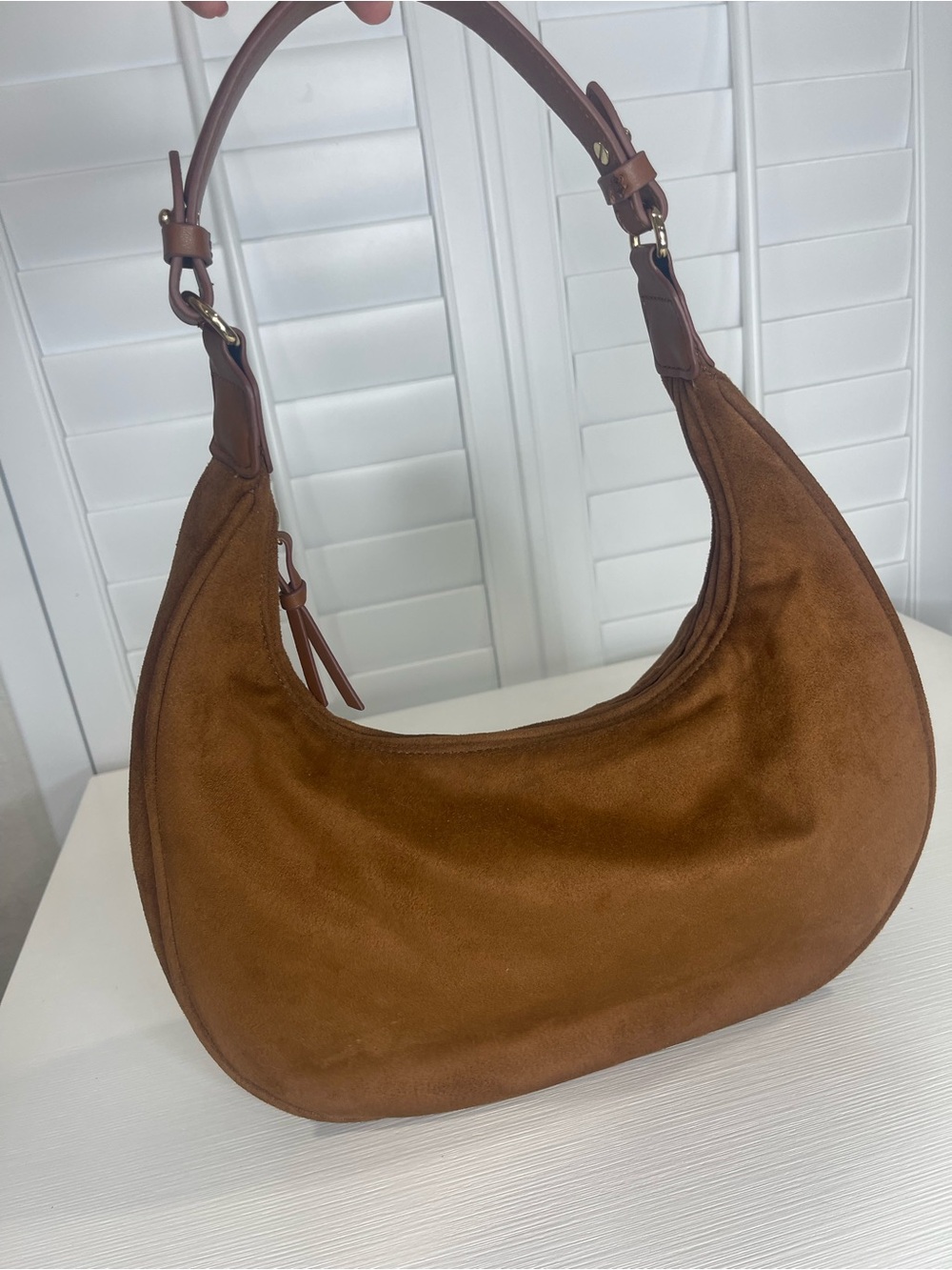 Banana Republic Faux Suede Hobo Shoulder Bag